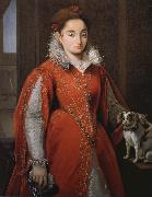 Alessandro Allori With the red dog lady china oil painting reproduction